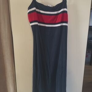 Hollister Strapless Dress with Red and White Stripes